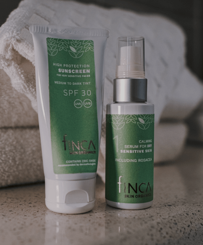 Finca skin organics SPF and calming serum 1